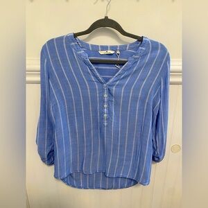 Stylish Blue Striped Women's Blouse